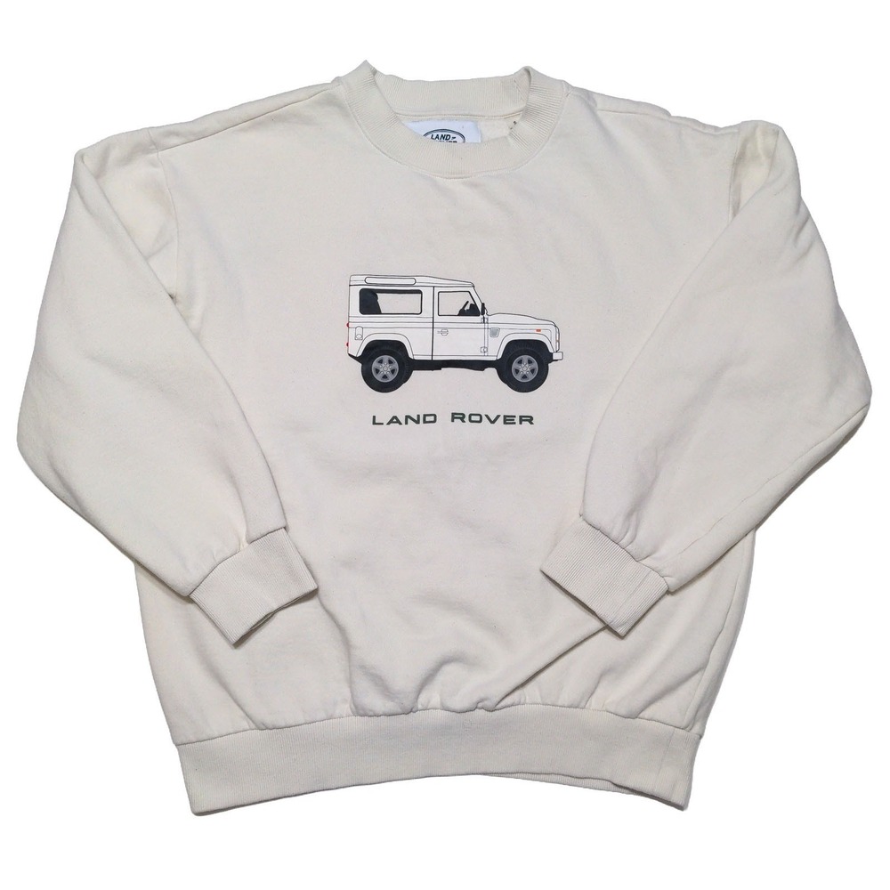 LAND ROVER x PACSUN Crewneck Sweatshirt Cream Beige Small S